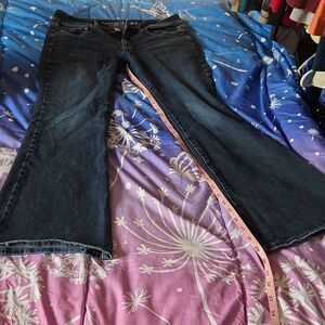 American Eagle Outfitters Dark Blue Bootcut Stretch Women's Jeans 8 Short